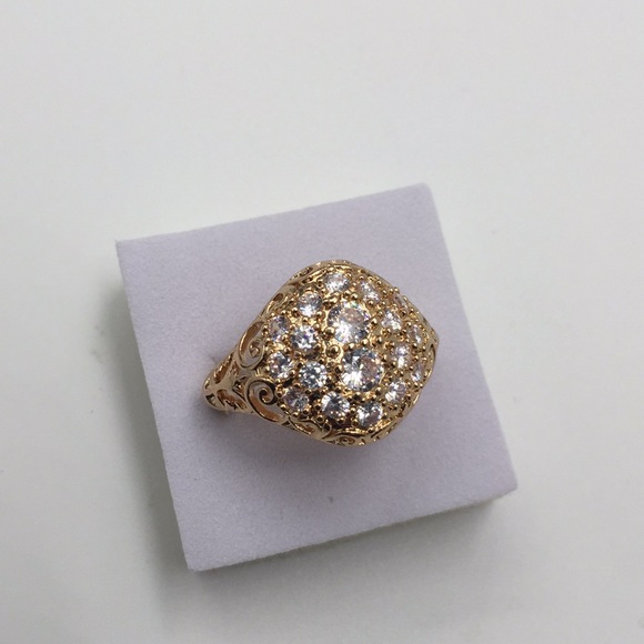 18K GOLD PLATED OVER 925(sterling silver)sapphires - Picture 2 of 6